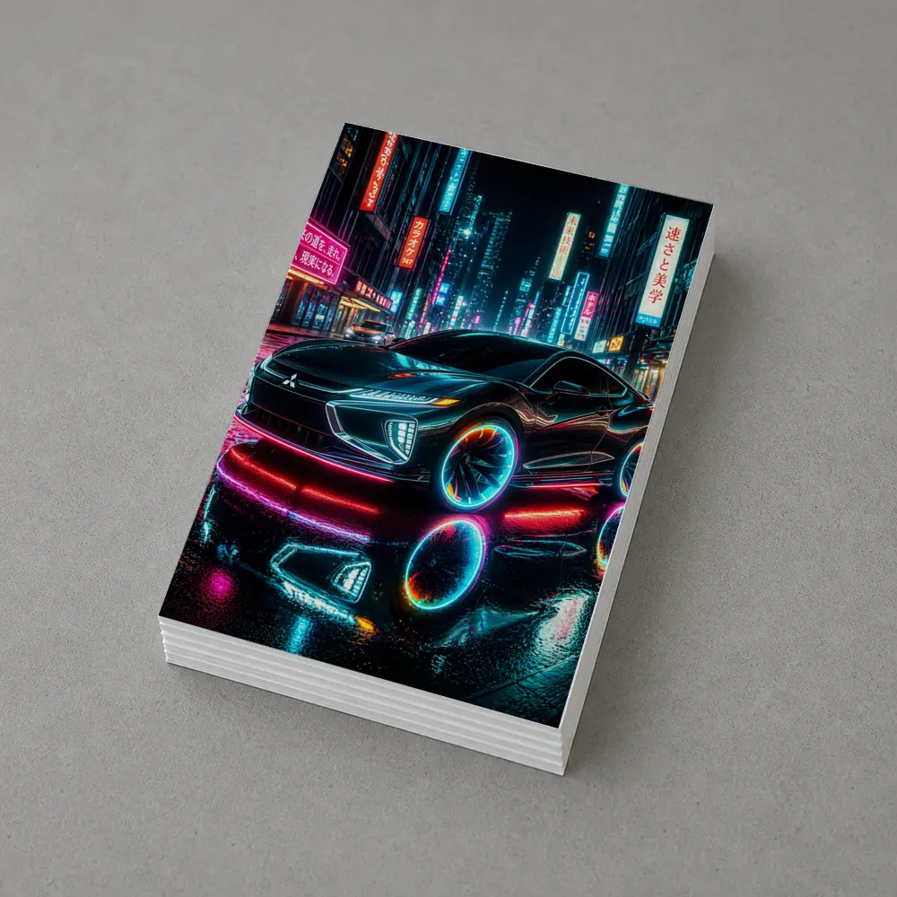 Mitsubishi Eclipse Neon Lights Tokyo Night – Postcards