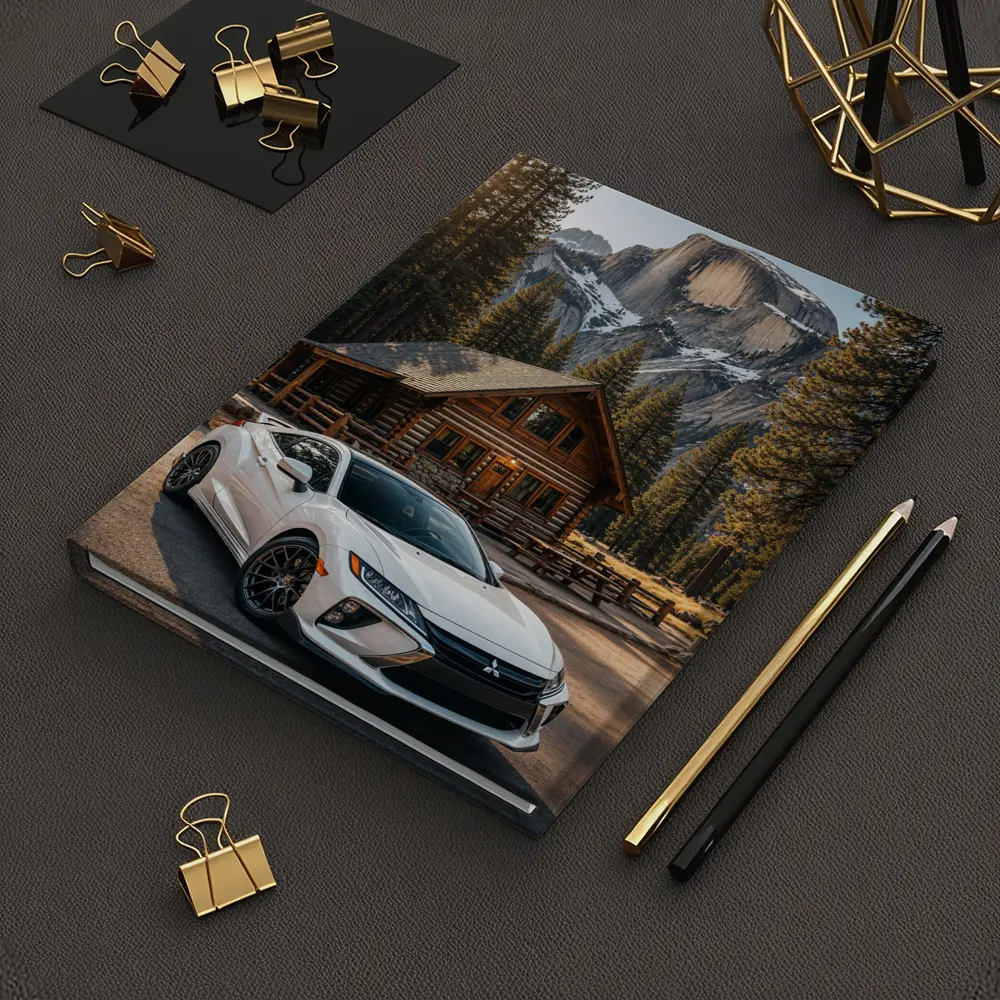 Mitsubishi Eclipse White Car Mountain Cabin – Notebooks