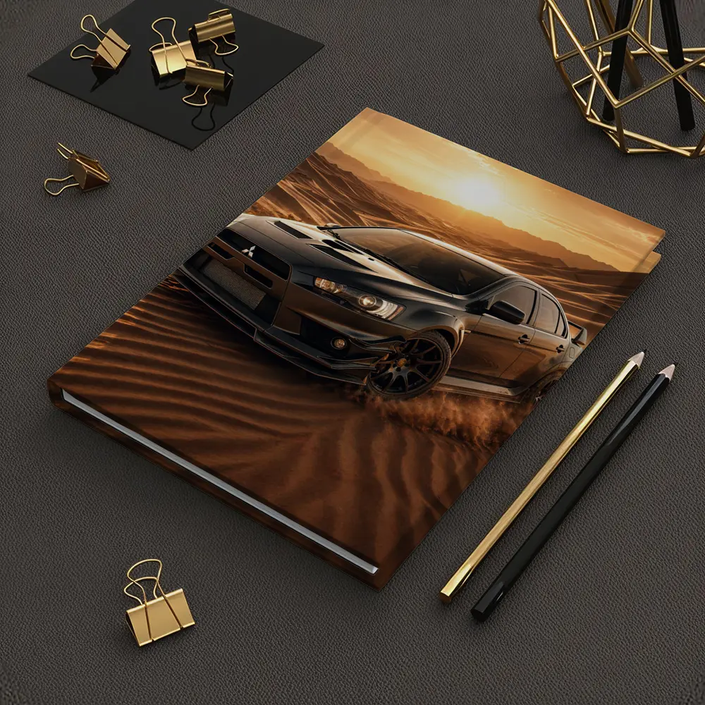 Mitsubishi Lancer Evolution Black Desert Sunset – Notebooks