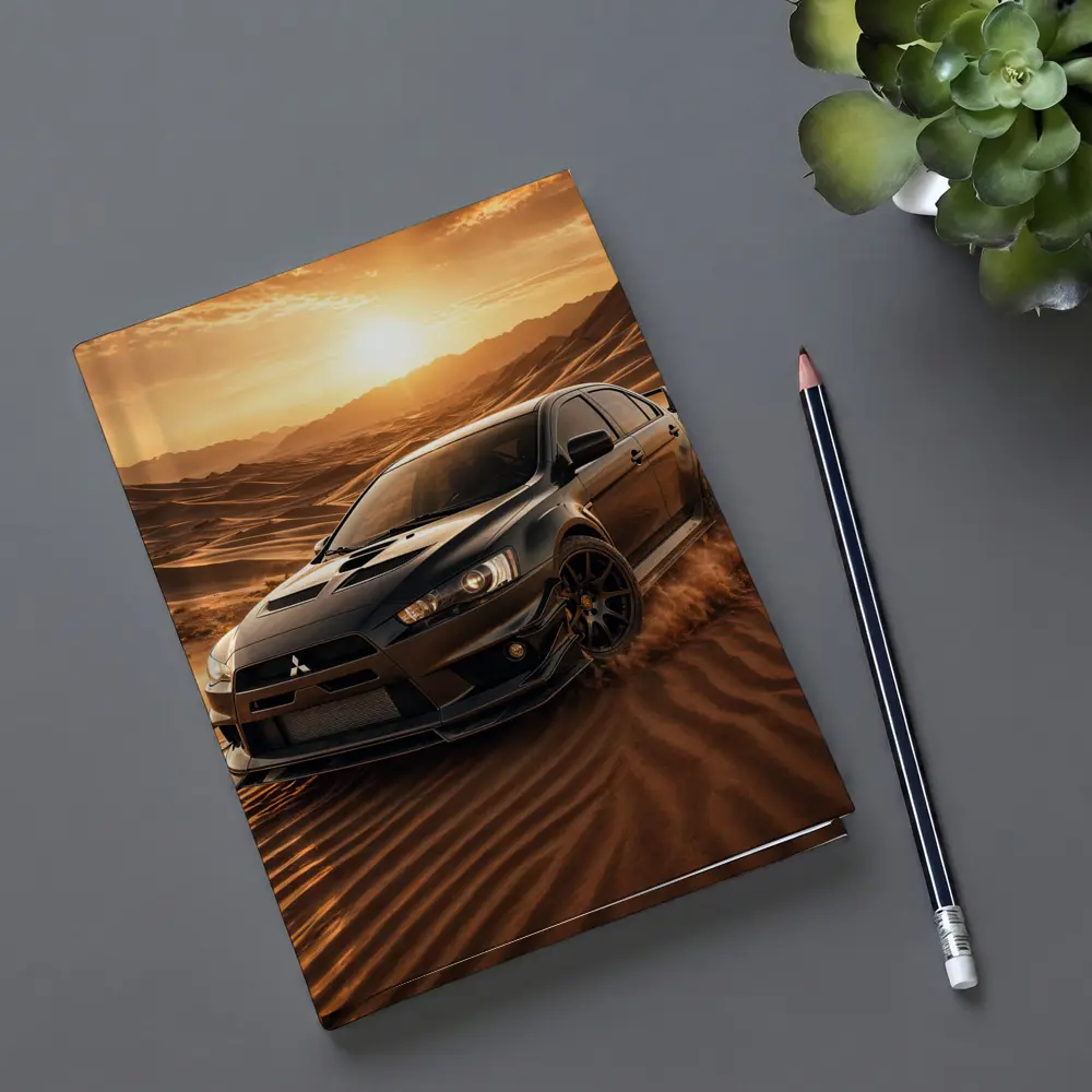 Mitsubishi Lancer Evolution Black Desert Sunset – Notebooks