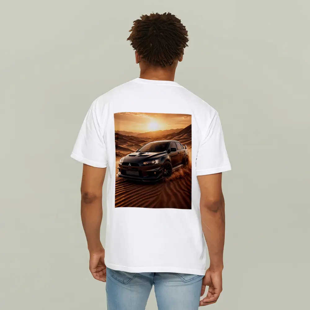 Mitsubishi Lancer Evolution Black Desert Sunset – T-Shirts