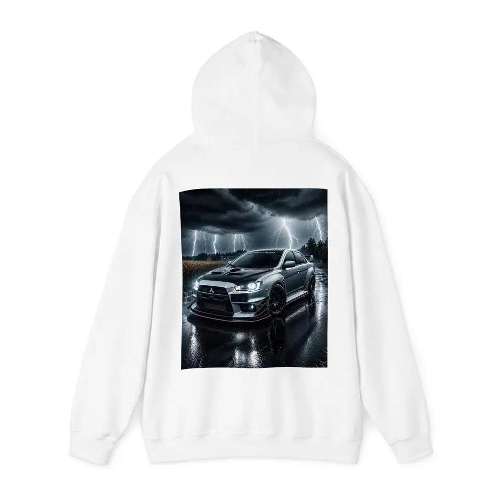 Mitsubishi Lancer Evolution Stormy Night Rain – Hoodies
