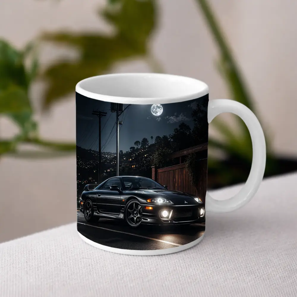 Mitsubishi GTO Night Street Full Moon – Mugs