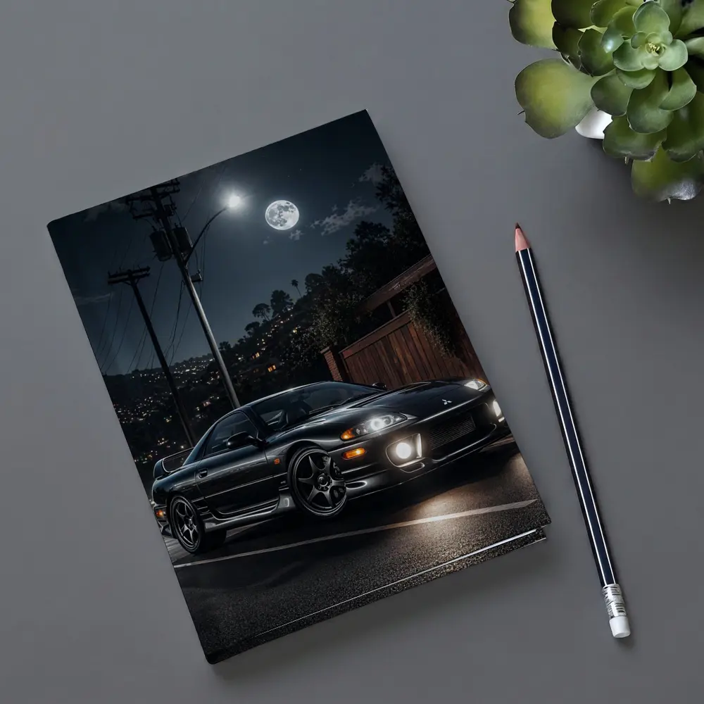 Mitsubishi GTO Night Street Full Moon – Notebooks