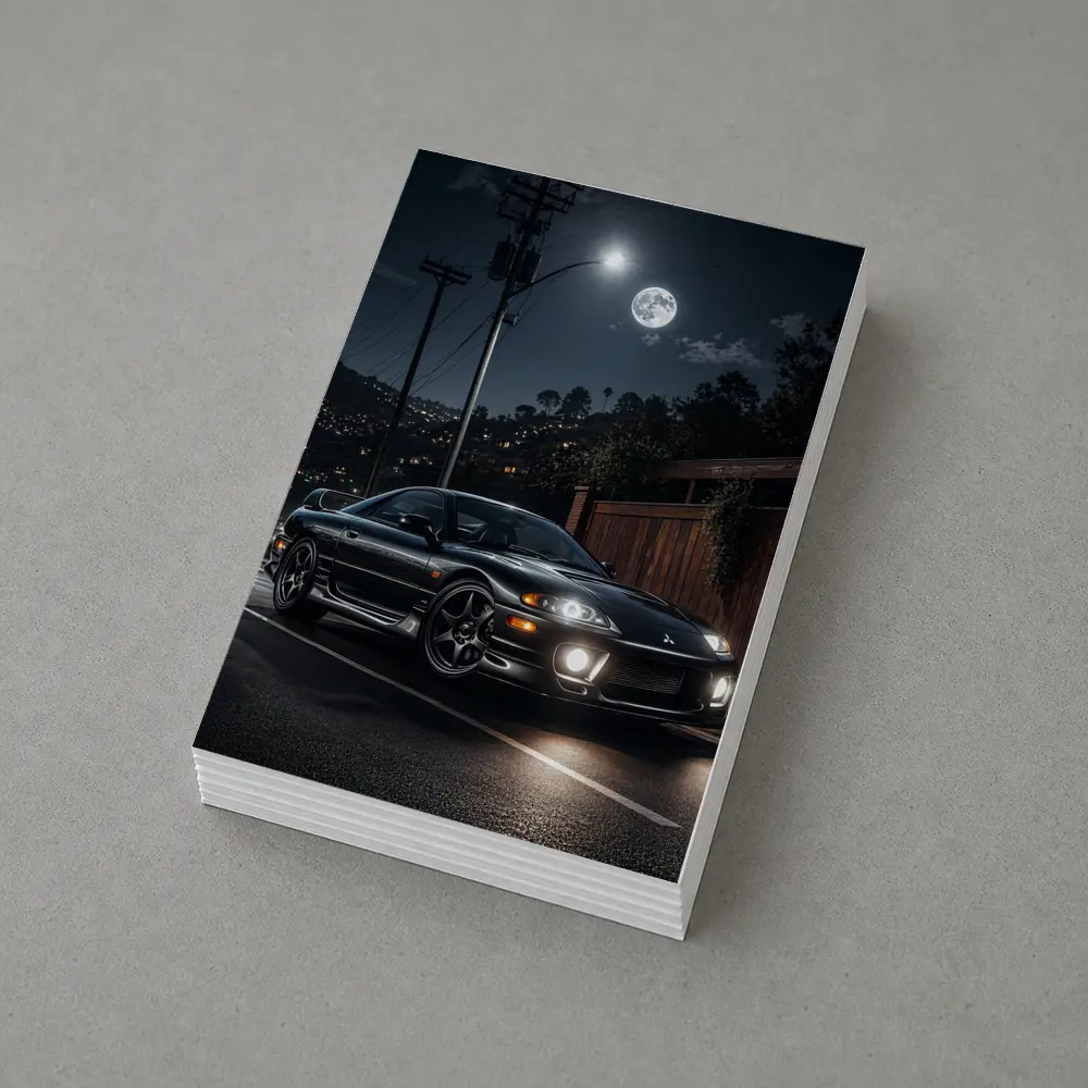 Mitsubishi GTO Night Street Full Moon – Postcards