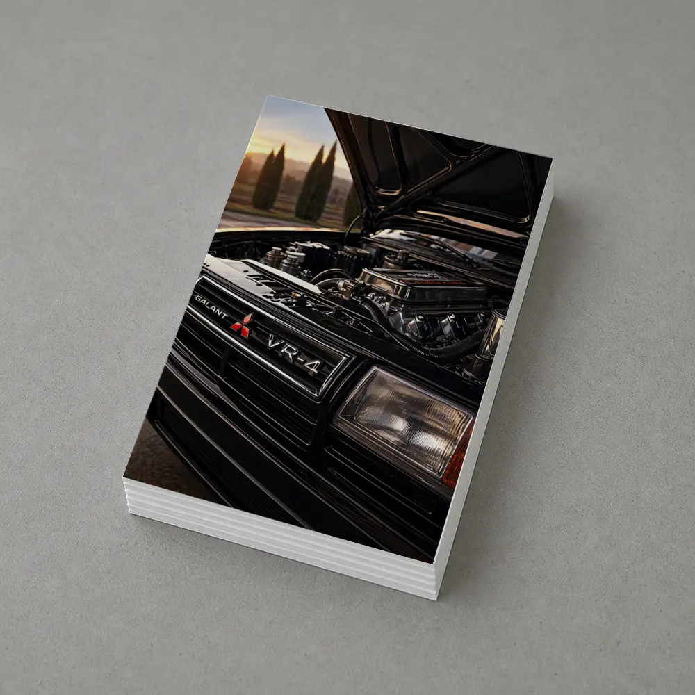 Mitsubishi Galant VR4 Engine Bay Sunset – Postcards