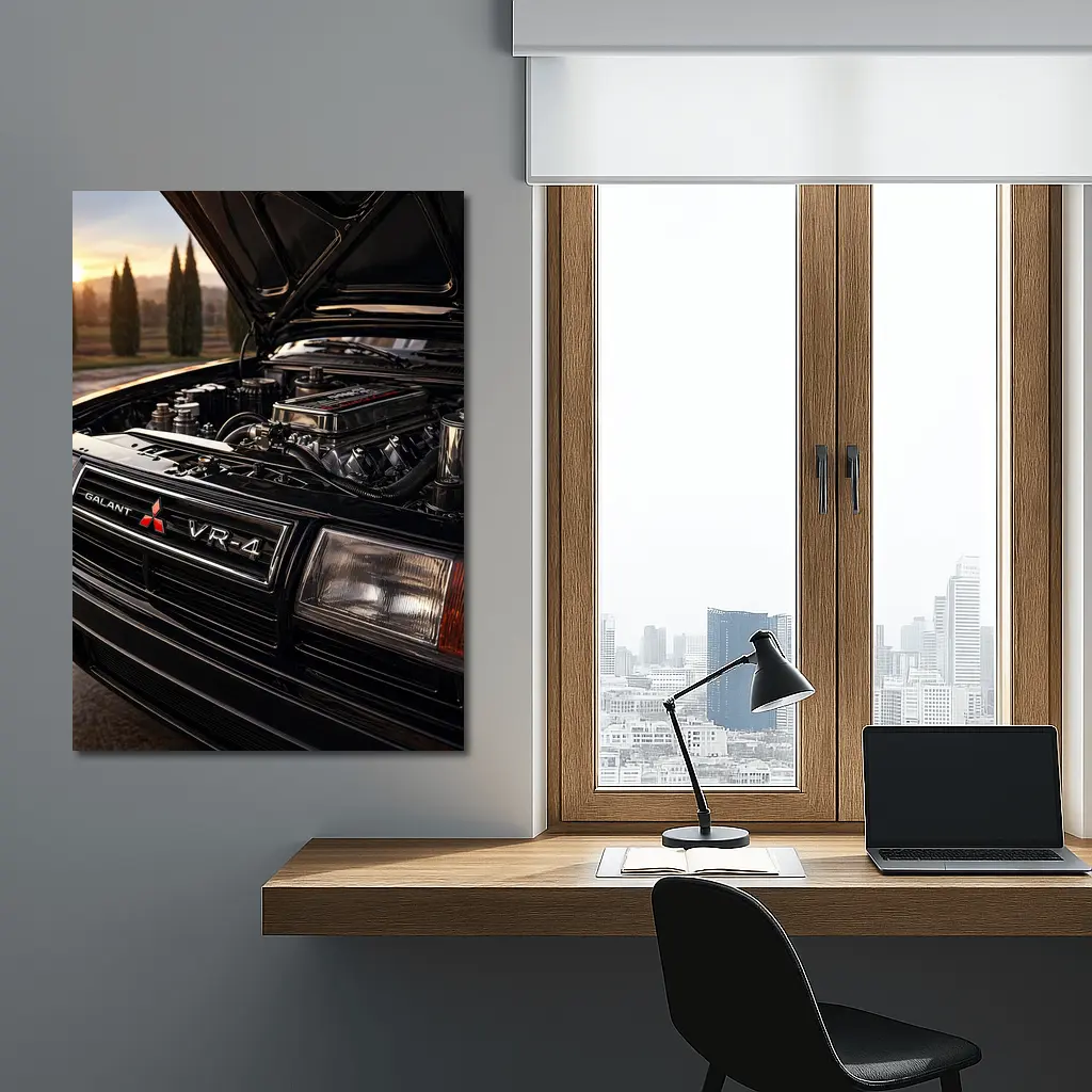 Mitsubishi Galant VR4 Engine Bay Sunset – Wall Art