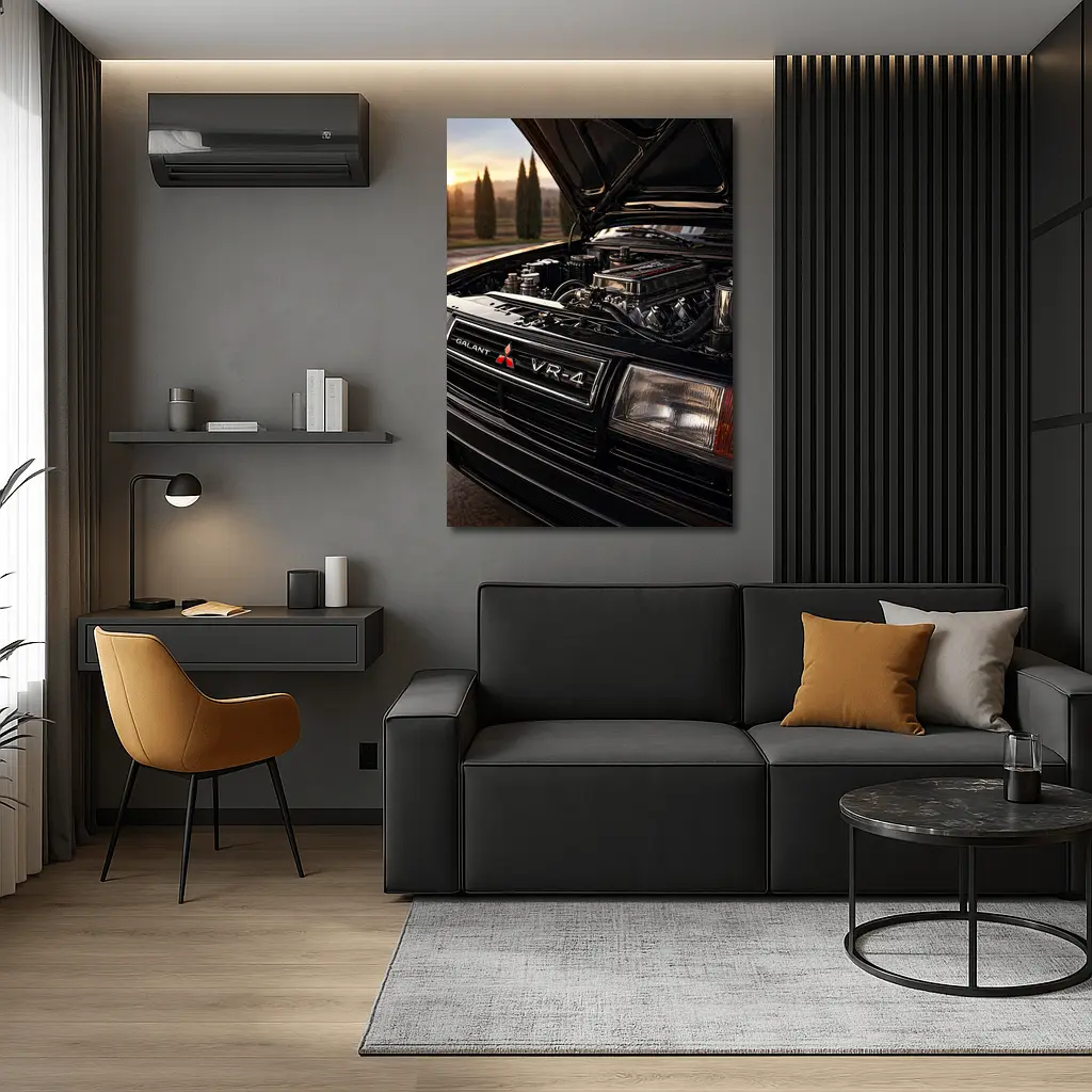 Mitsubishi Galant VR4 Engine Bay Sunset – Wall Art