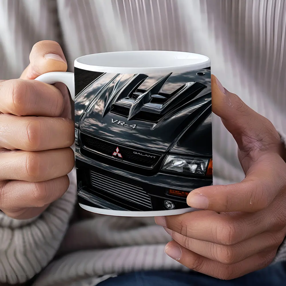 Mitsubishi Galant VR4 Black Hood Close Up – Mugs