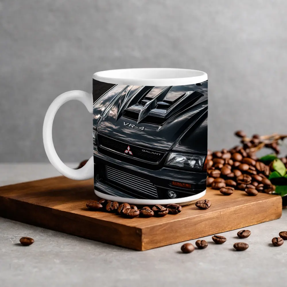 Mitsubishi Galant VR4 Black Hood Close Up – Mugs