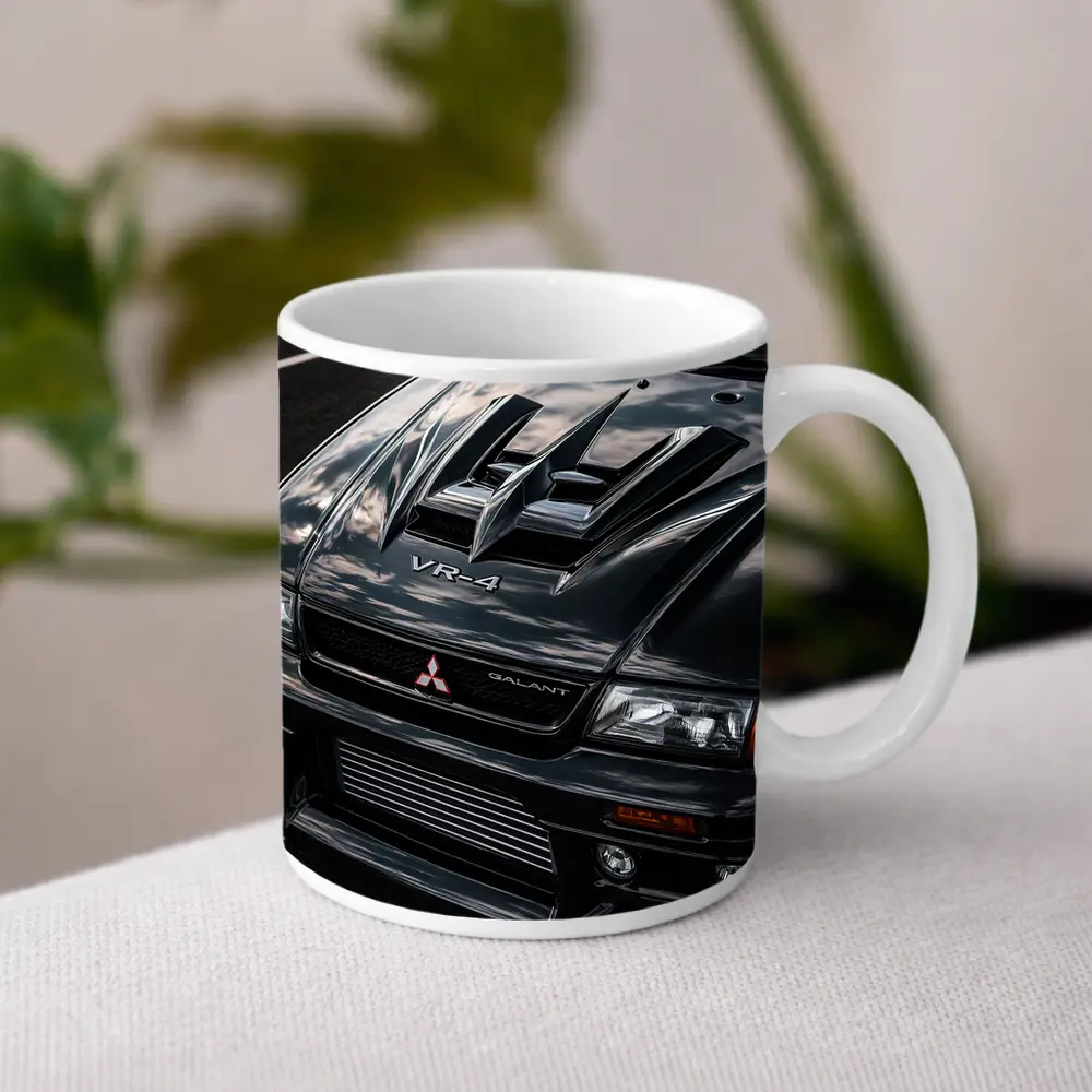 Mitsubishi Galant VR4 Black Hood Close Up – Mugs