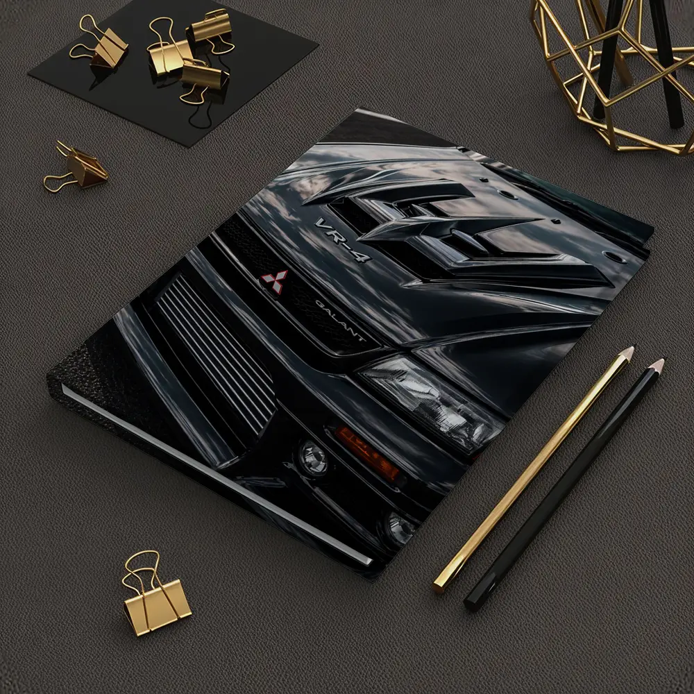 Mitsubishi Galant VR4 Black Hood Close Up – Notebooks