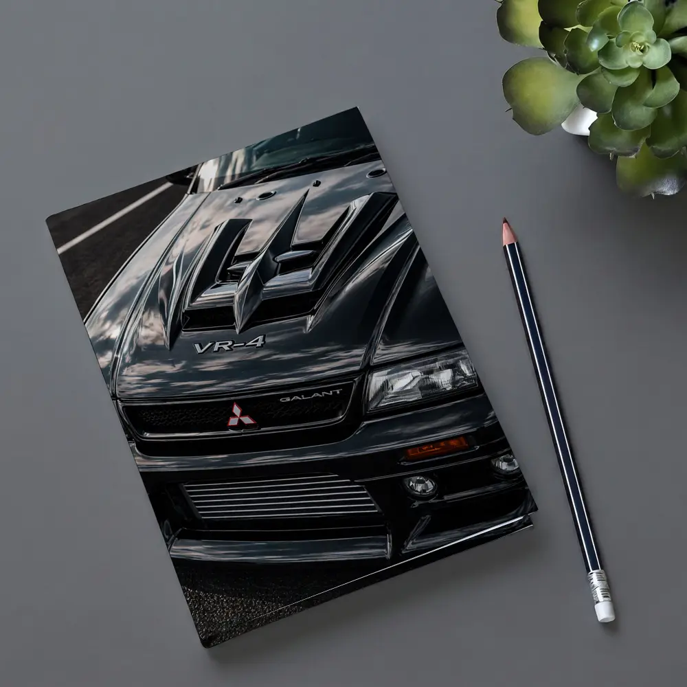 Mitsubishi Galant VR4 Black Hood Close Up – Notebooks
