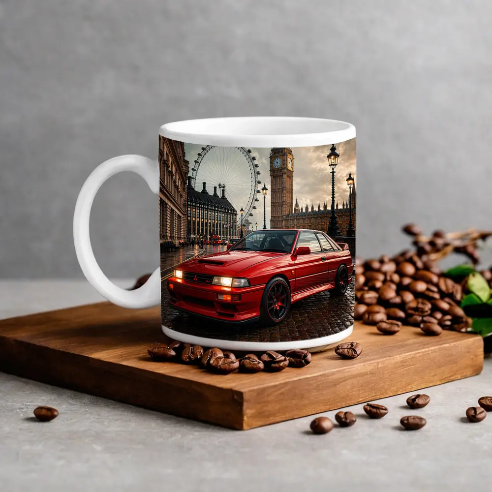 Mitsubishi Galant VR4 Red London Street – Mugs