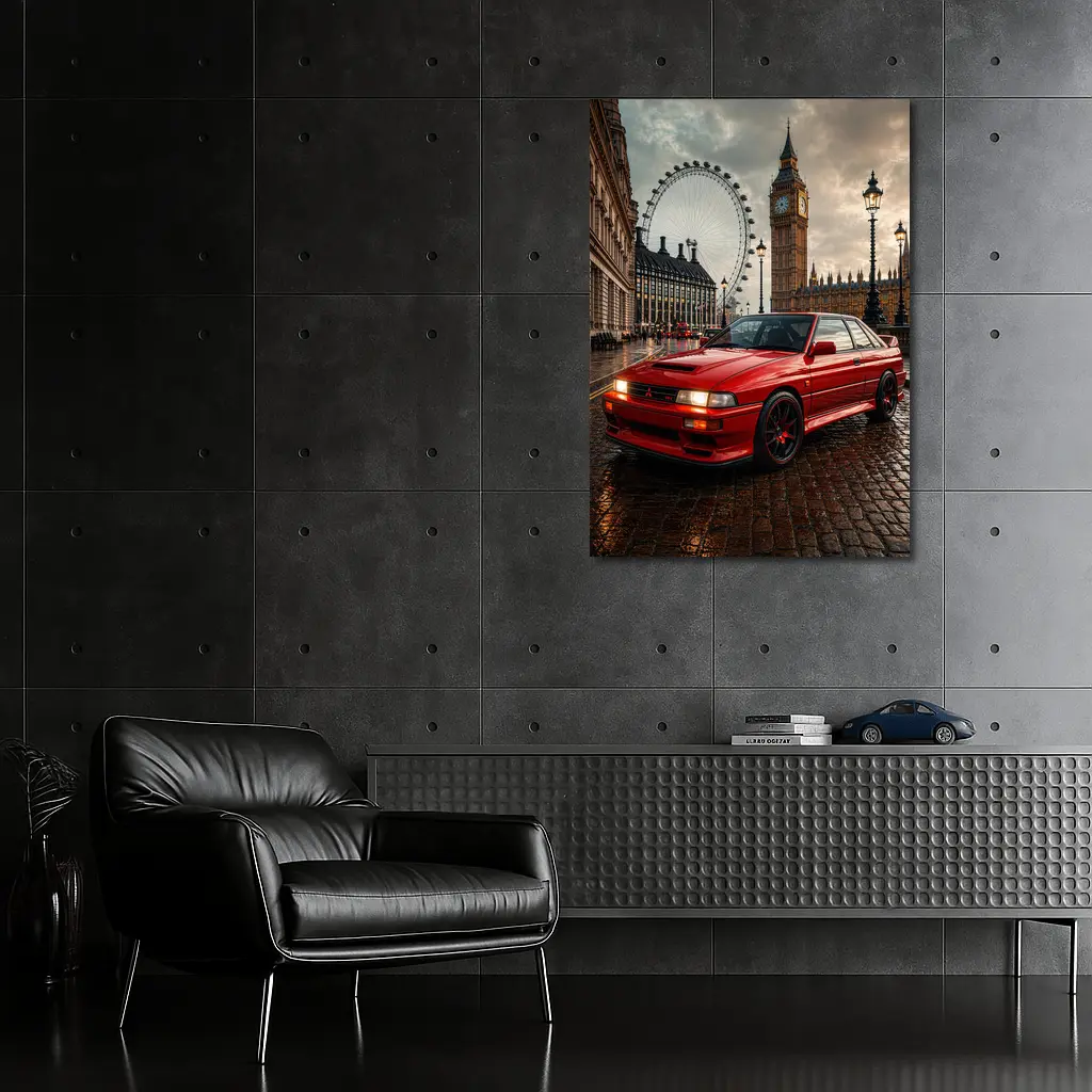 Mitsubishi Galant VR4 Red London Street – Wall Art