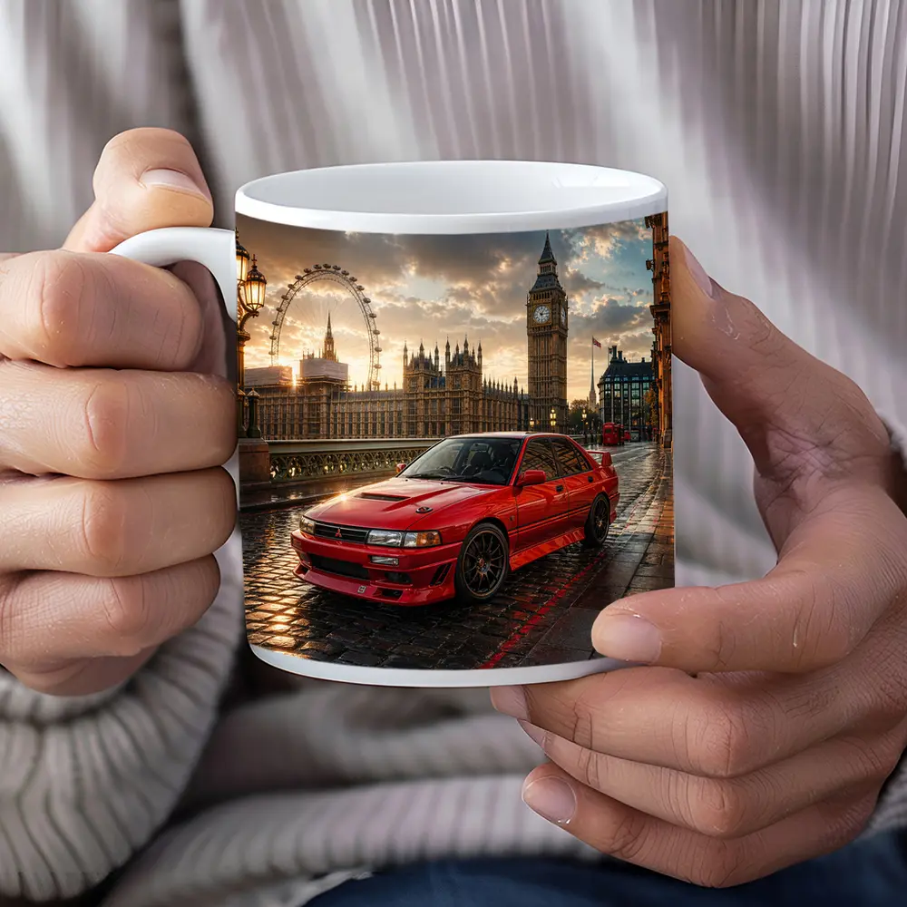Mitsubishi Galant VR4 Red London Sunset – Mugs