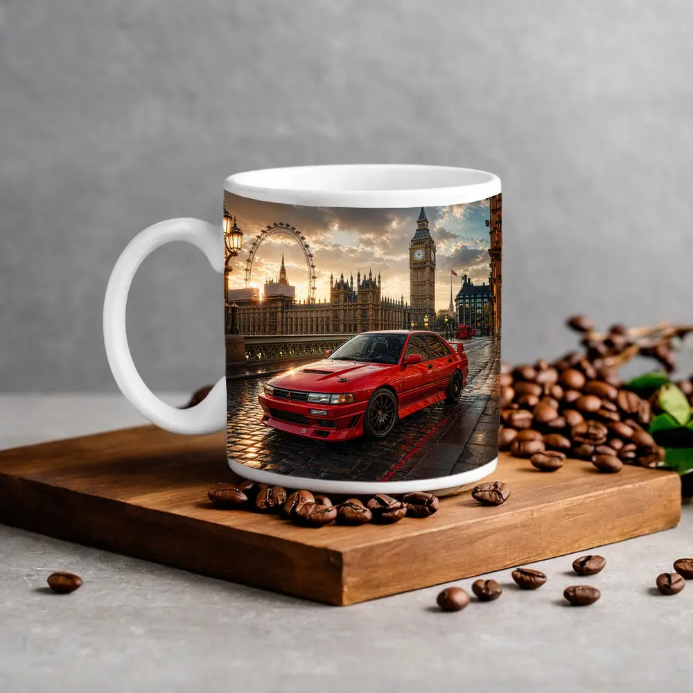 Mitsubishi Galant VR4 Red London Sunset – Mugs