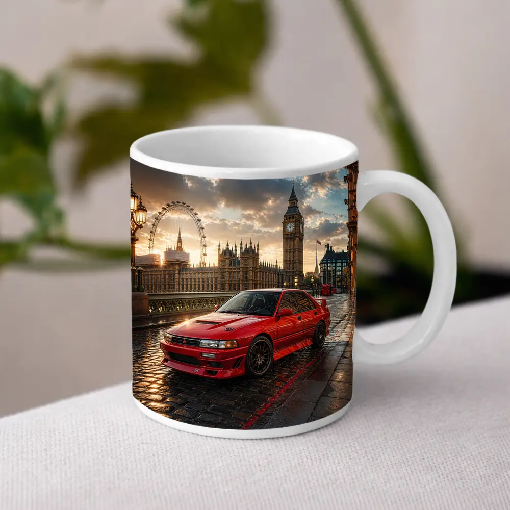 Mitsubishi Galant VR4 Red London Sunset – Mugs