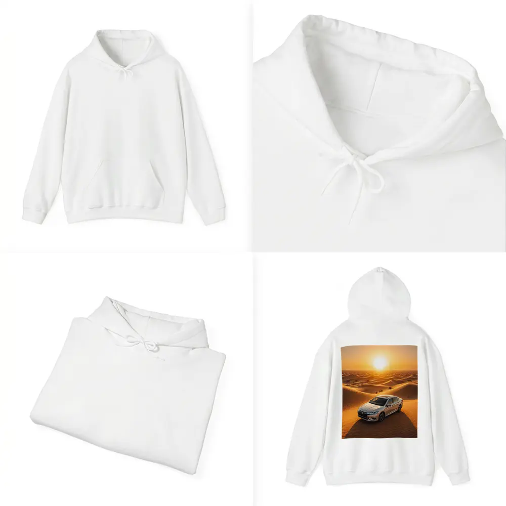 Mitsubishi Galant Silver Sedan Desert Sunset – Hoodies