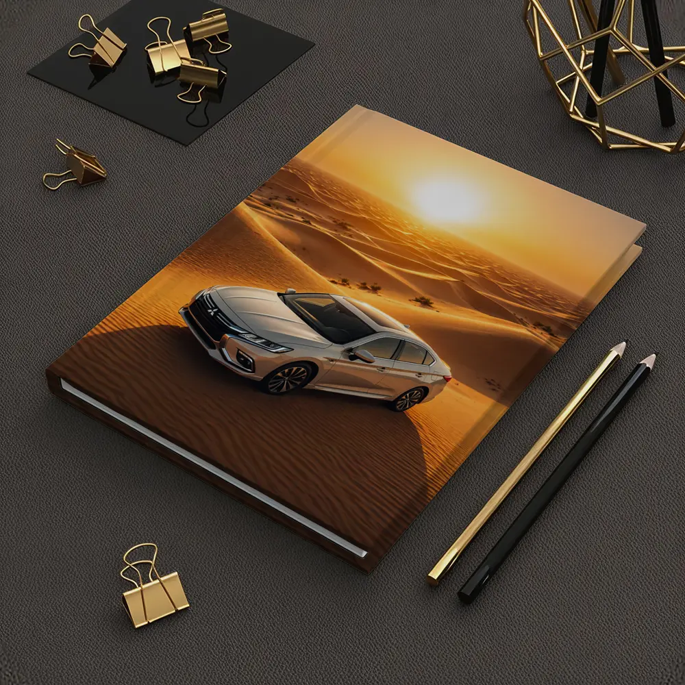 Mitsubishi Galant Silver Sedan Desert Sunset – Notebooks