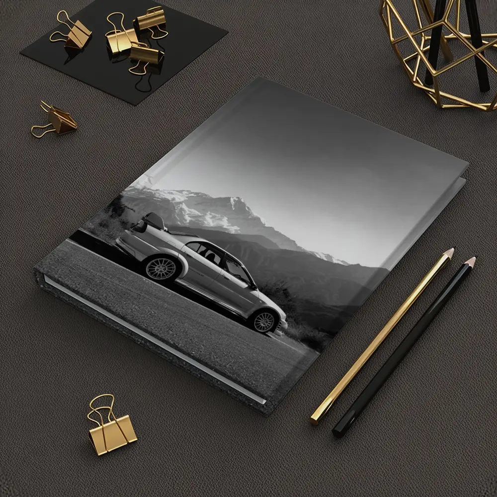 Mitsubishi Lancer Evolution Black White Mountains – Notebooks