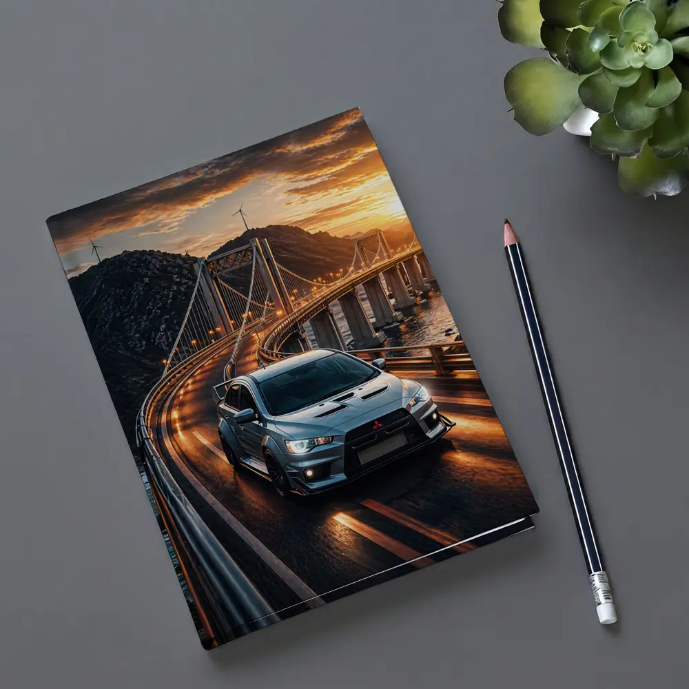 Mitsubishi Lancer Evolution Bridge Sunset Drive – Notebooks