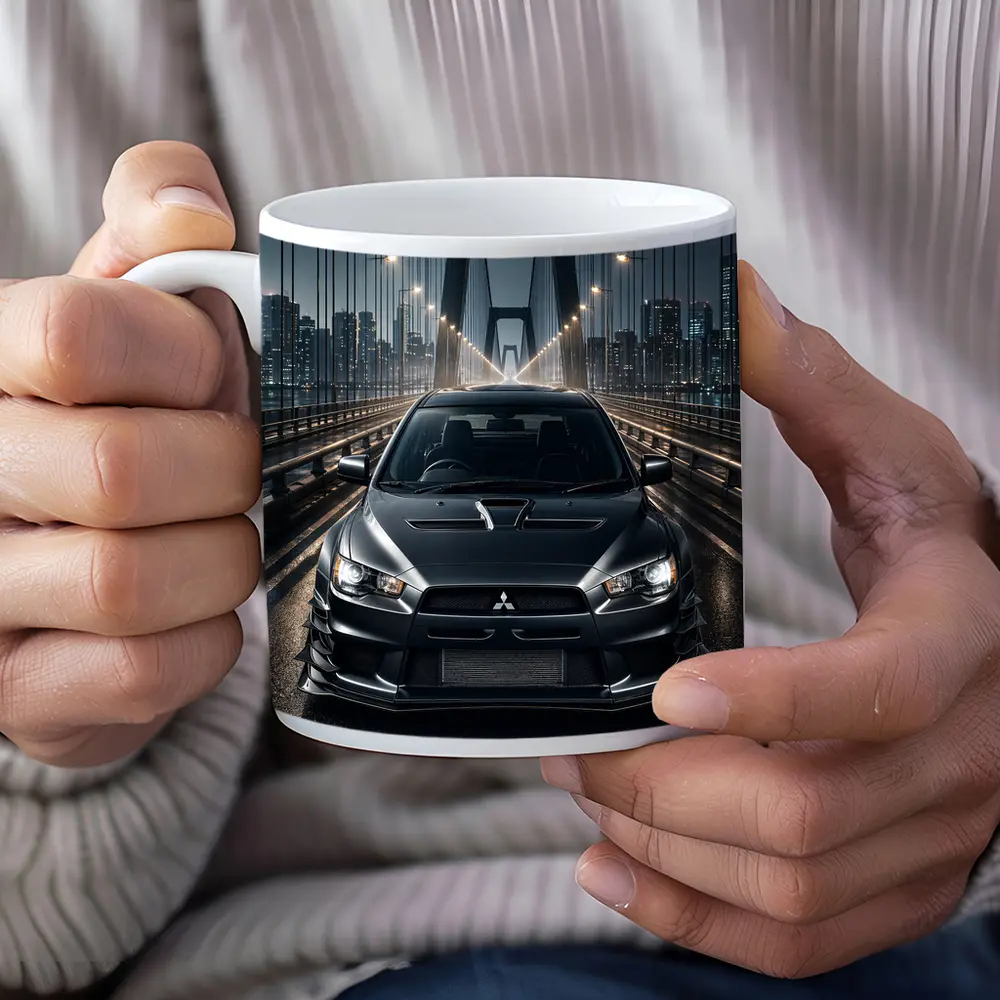 Mitsubishi Lancer Evo Night Bridge Drive – Mugs