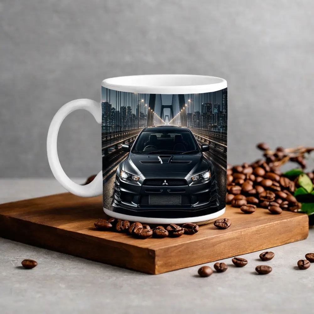 Mitsubishi Lancer Evo Night Bridge Drive – Mugs
