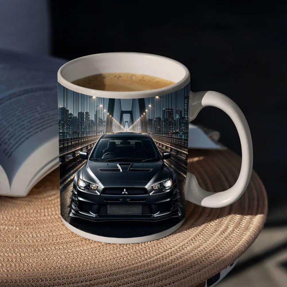 Mitsubishi Lancer Evo Night Bridge Drive – Mugs