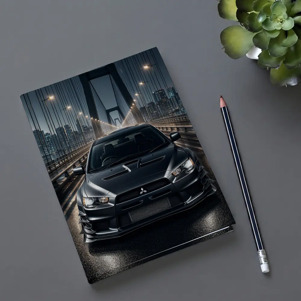 Mitsubishi Lancer Evo Night Bridge Drive – Notebooks