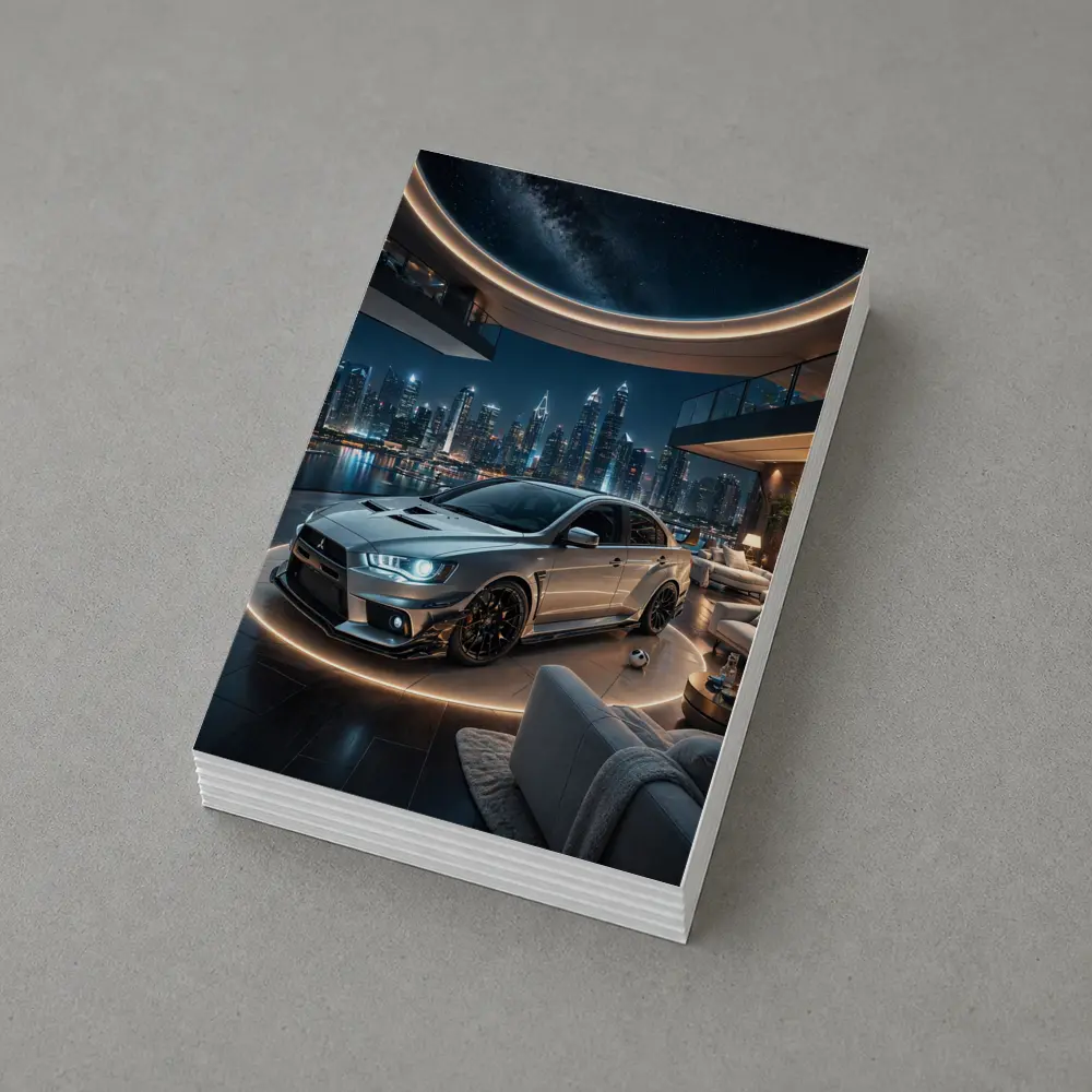 Mitsubishi Lancer Evolution Luxury Penthouse Night – Postcards