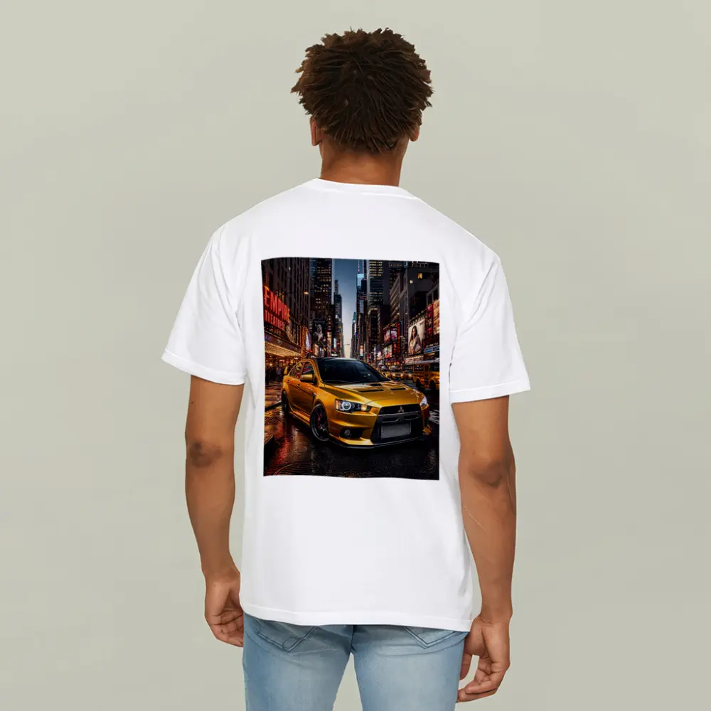 Mitsubishi Lancer Evolution Gold New York City – T-Shirts