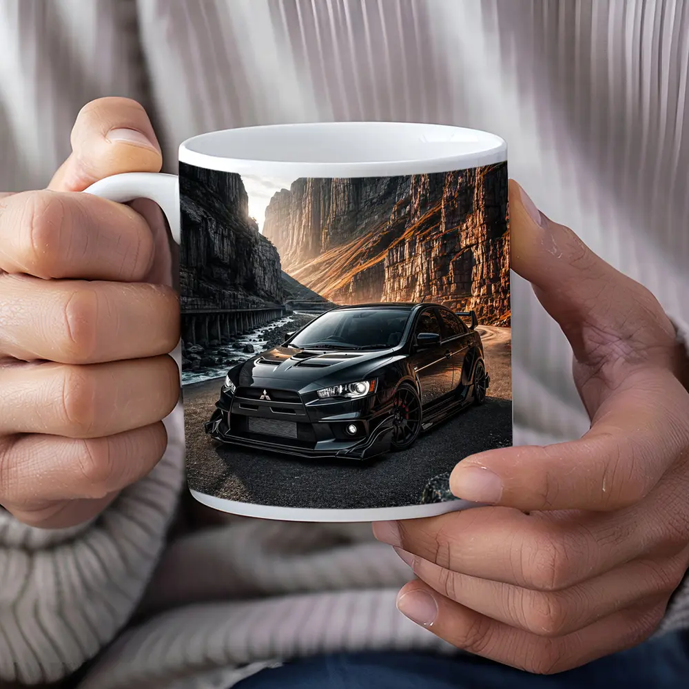 Mitsubishi Lancer Evolution Black Canyon Road – Mugs
