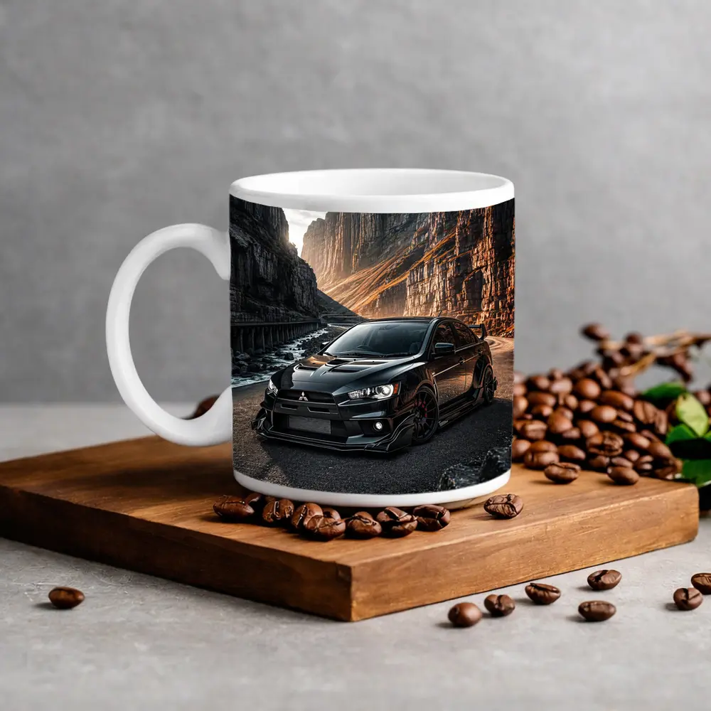 Mitsubishi Lancer Evolution Black Canyon Road – Mugs