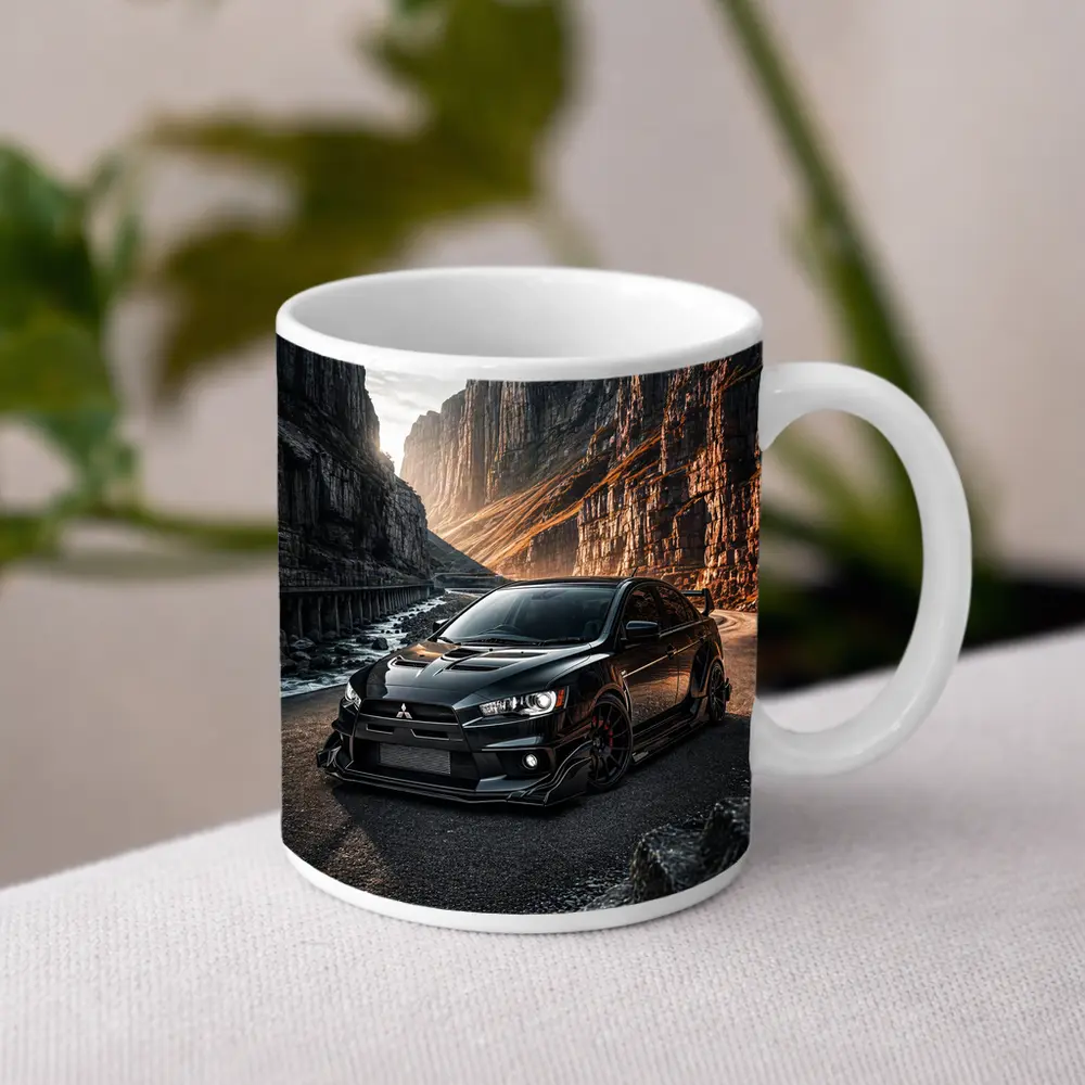 Mitsubishi Lancer Evolution Black Canyon Road – Mugs