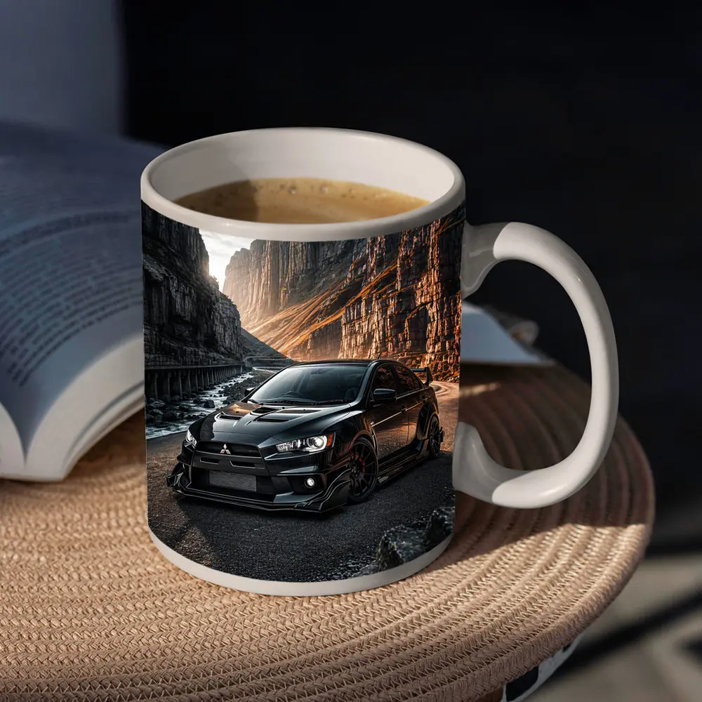 Mitsubishi Lancer Evolution Black Canyon Road – Mugs