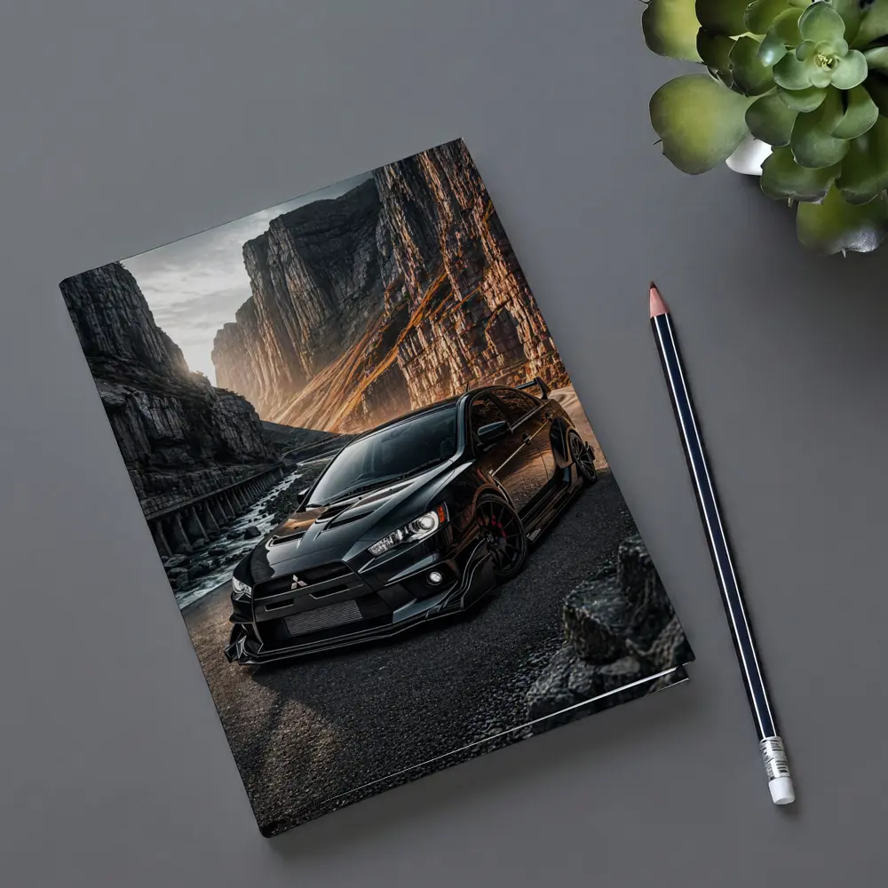 Mitsubishi Lancer Evolution Black Canyon Road – Notebooks
