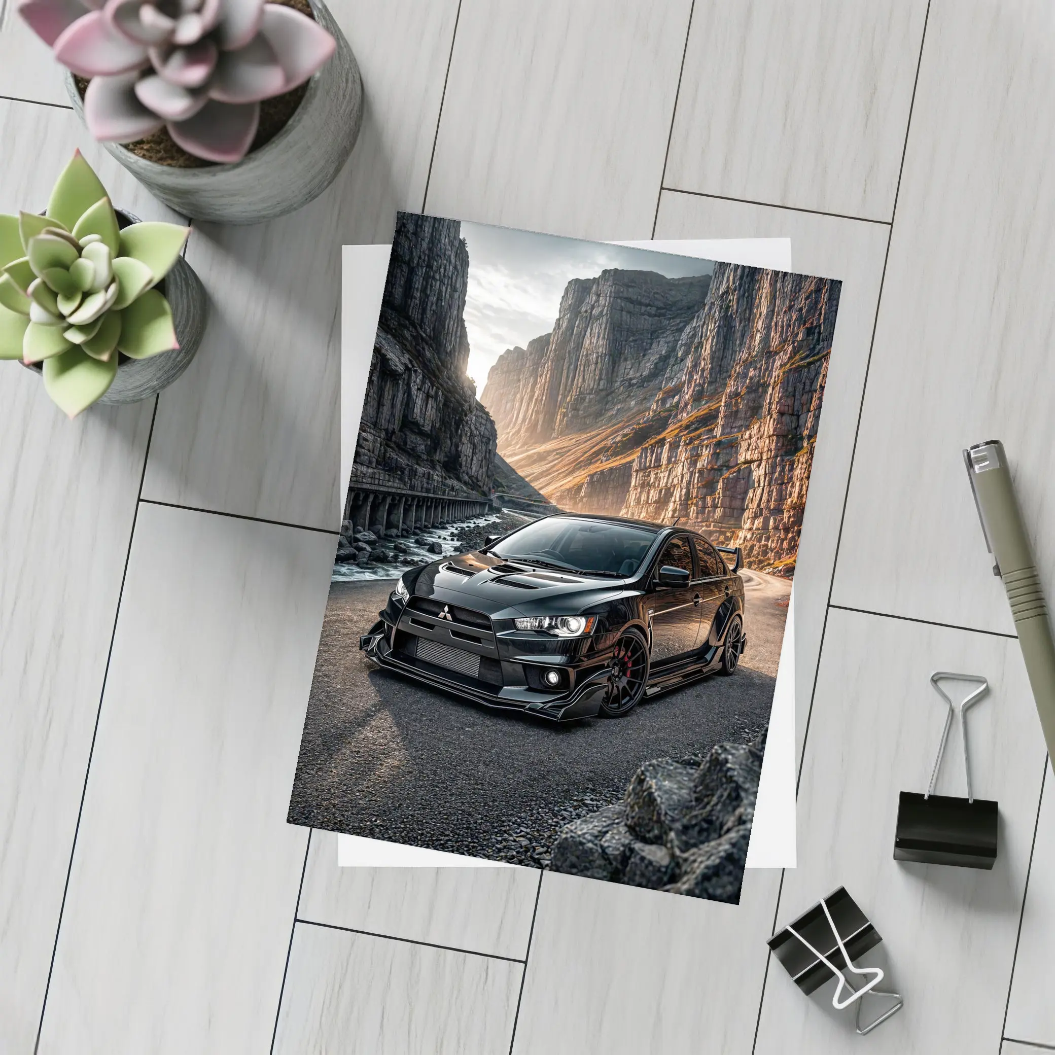 Mitsubishi Lancer Evolution Black Canyon Road – Postcards