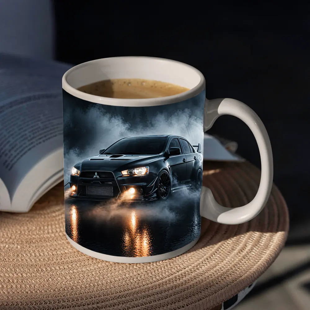 Mitsubishi Lancer Evolution Black Smoky Night – Mugs