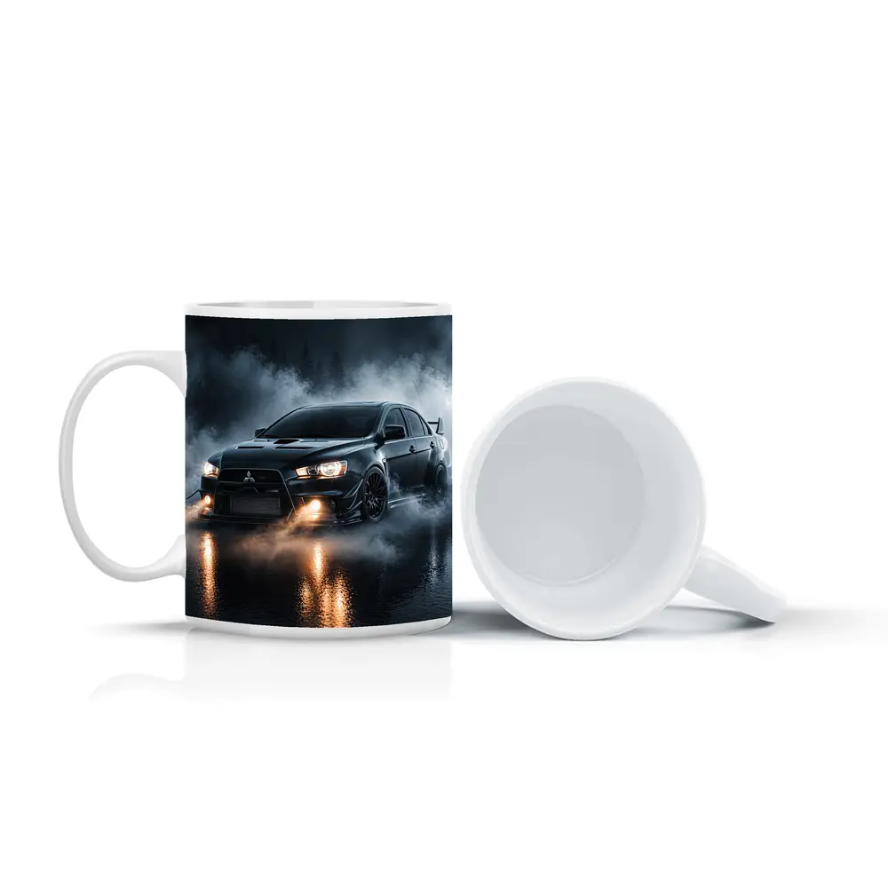 Mitsubishi Lancer Evolution Black Smoky Night – Mugs