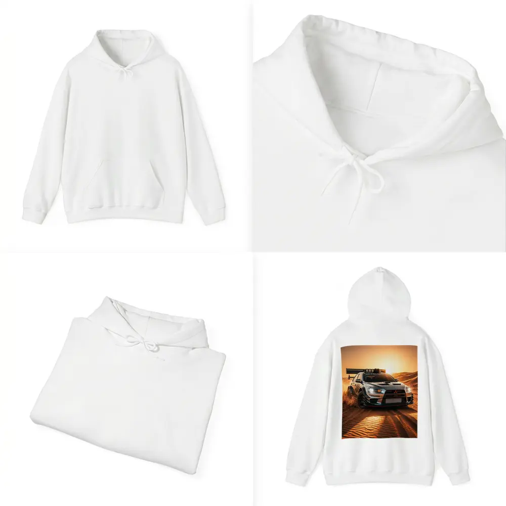 Mitsubishi Lancer Evolution Desert Rally Sunset – Hoodies