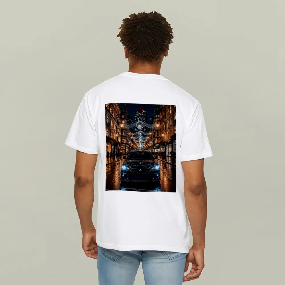 Mitsubishi Lancer Evolution Night London Street – T-Shirts