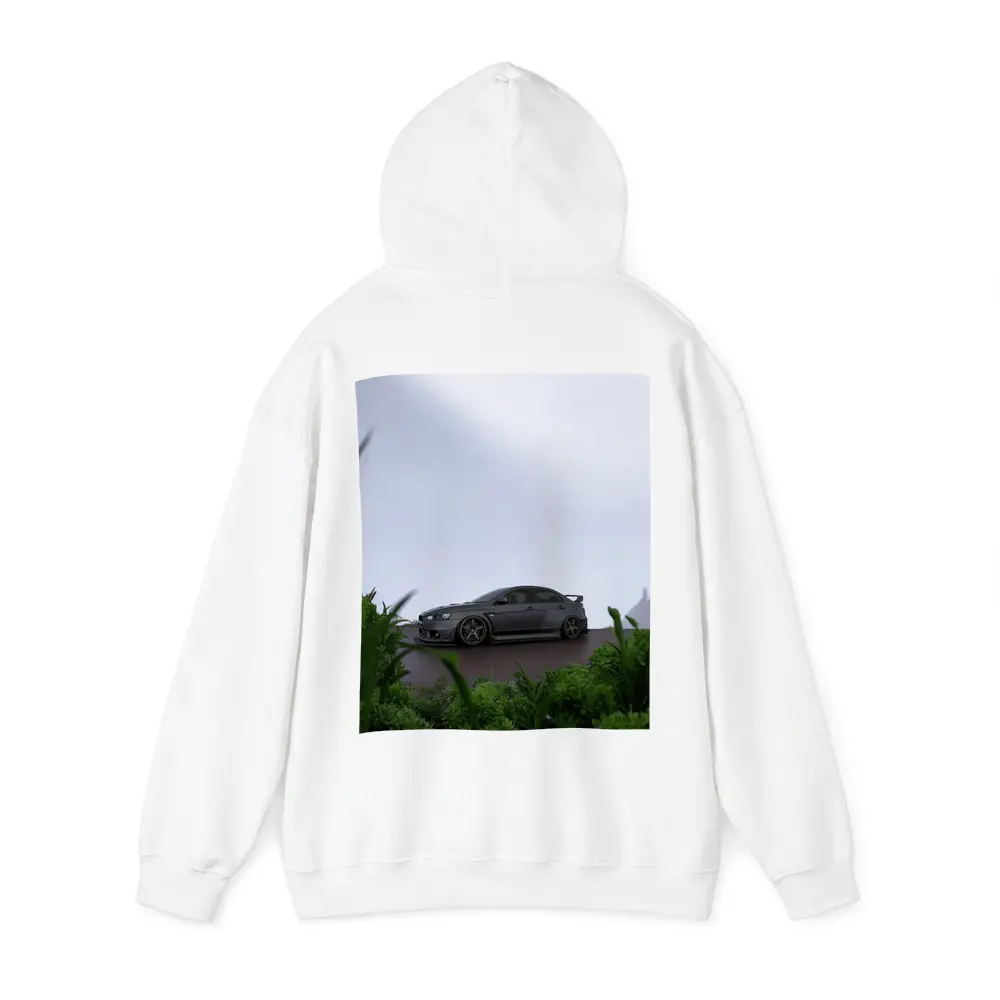 Mitsubishi Lancer Evolution Matte Gray Overcast Setting – Hoodies