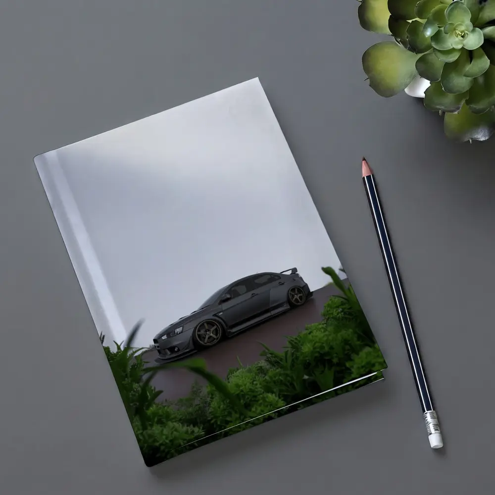 Mitsubishi Lancer Evolution Matte Gray Overcast Setting – Notebooks