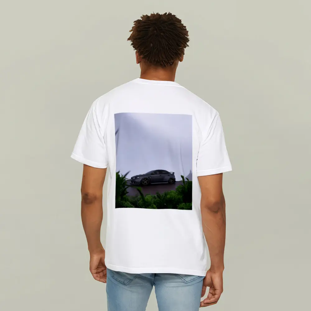 Mitsubishi Lancer Evolution Matte Gray Overcast Setting – T-Shirts
