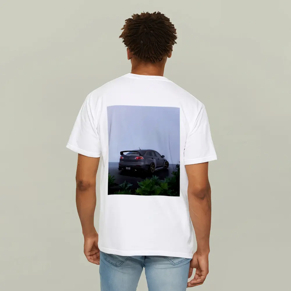 Mitsubishi Lancer Evolution Gray Wet Parking – T-Shirts