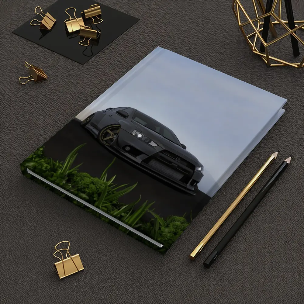 Mitsubishi Lancer Evo Matte Gray Street Scene – Notebooks
