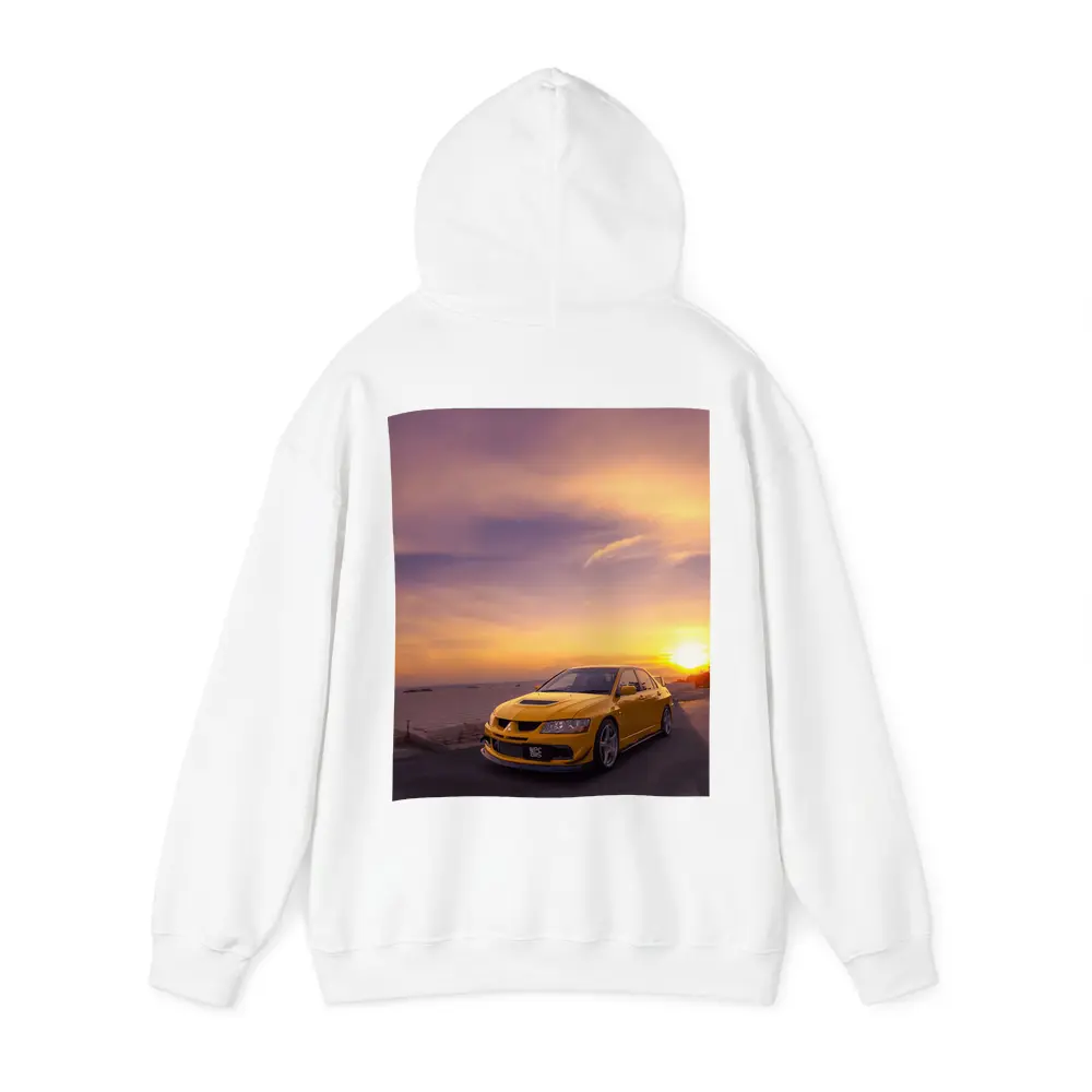 Mitsubishi Lancer Evolution Sunset Sky – Hoodies