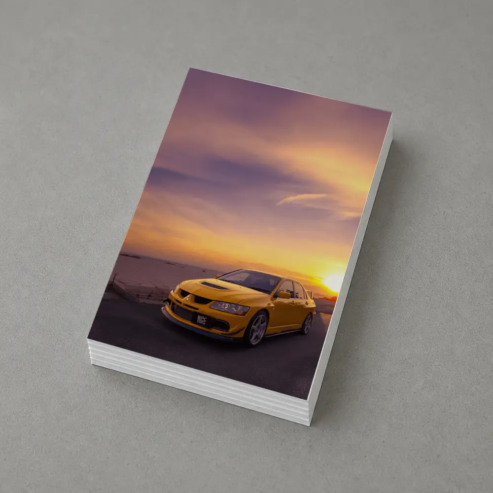 Mitsubishi Lancer Evolution Sunset Sky – Postcards