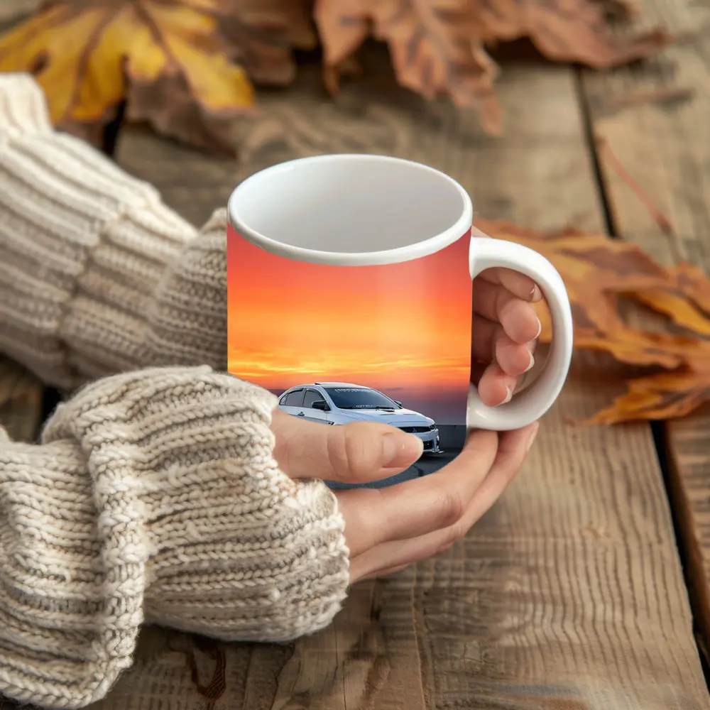 Mitsubishi Lancer Evo Slammed Sunset Sky – Mugs